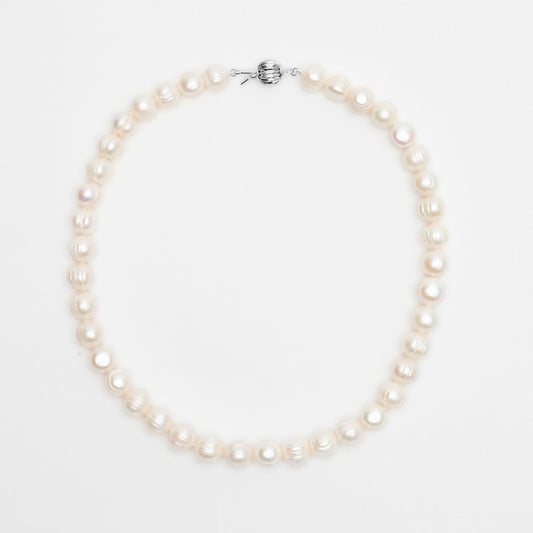 45cm Brita Necklace with 10mm White Freshwater Pearls