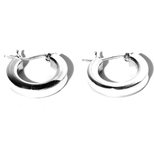 925 Sterling Silver 20mm Elegant Bold Hoop Earrings
