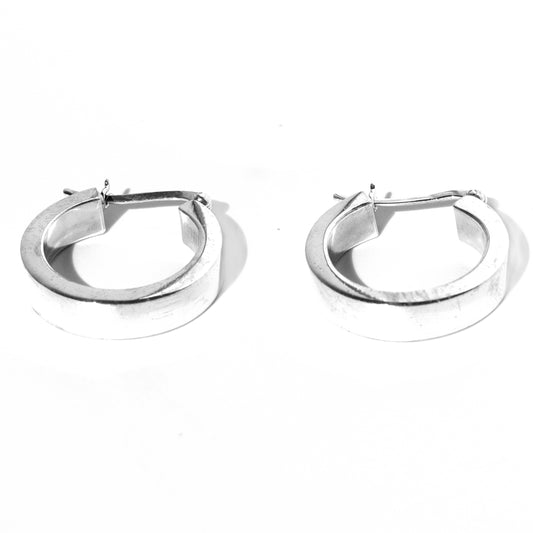 925 Sterling Silver 24mm Round Hoop Earrings